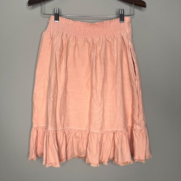 Anthropologie Pilcro Wrap Skirt Size Small Feminine‎ Spring Petal Pink Pastel - Picture 3 of 8